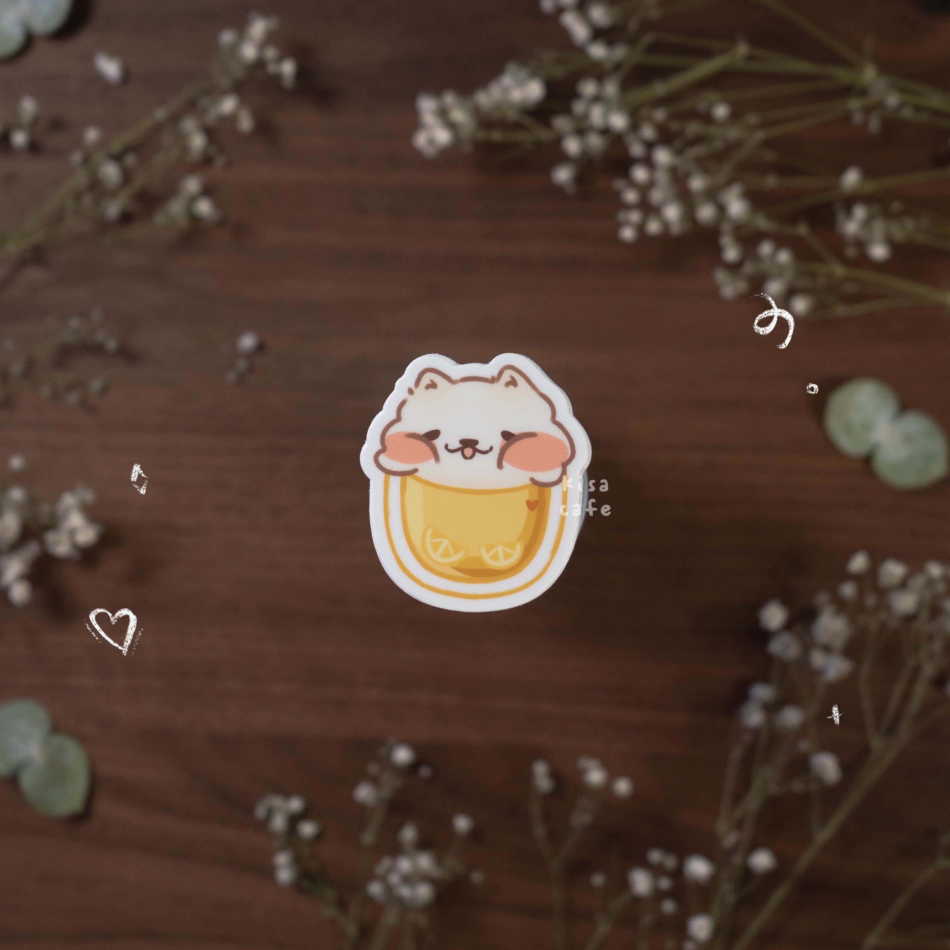 Boba Cafe: Samoyed Sticker