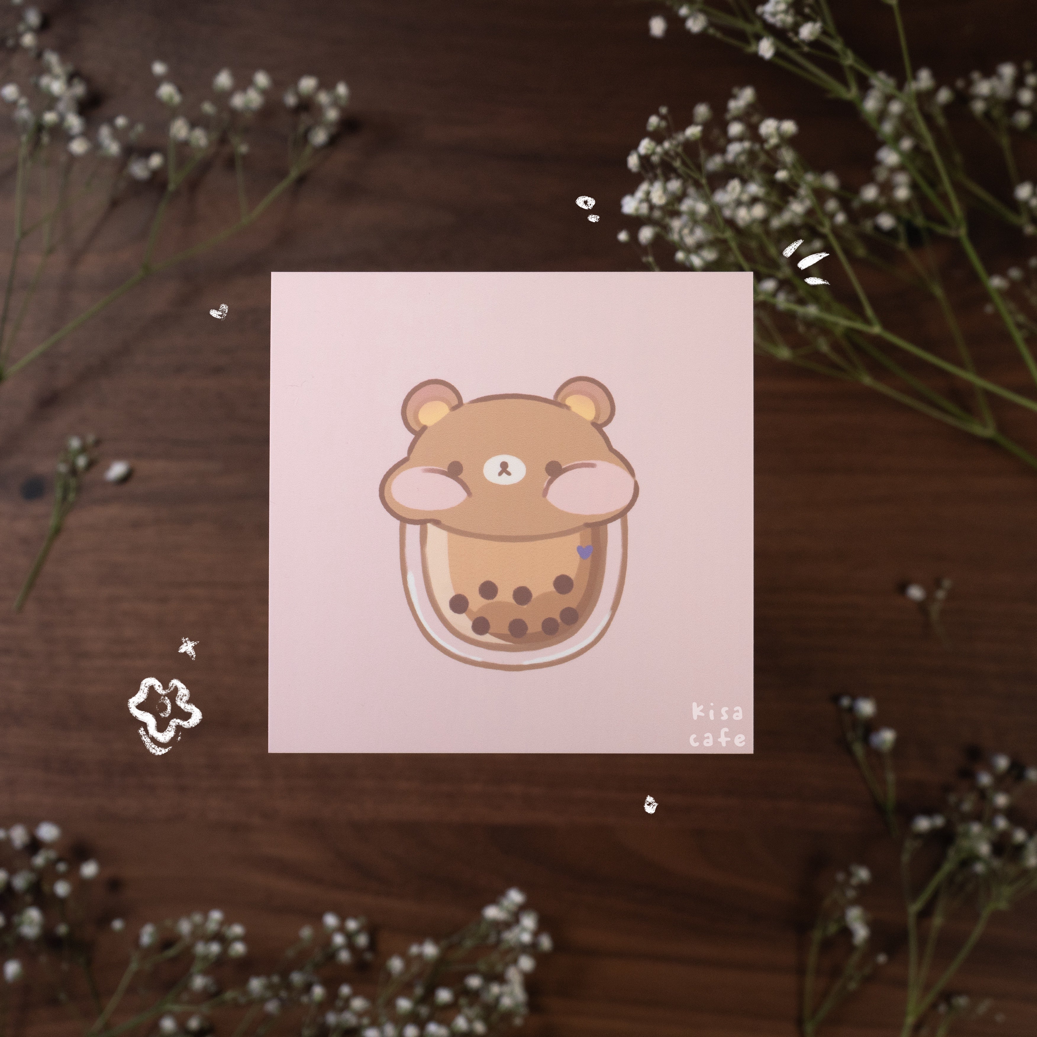 Boba Cafe: Rilakkuma Mini Print