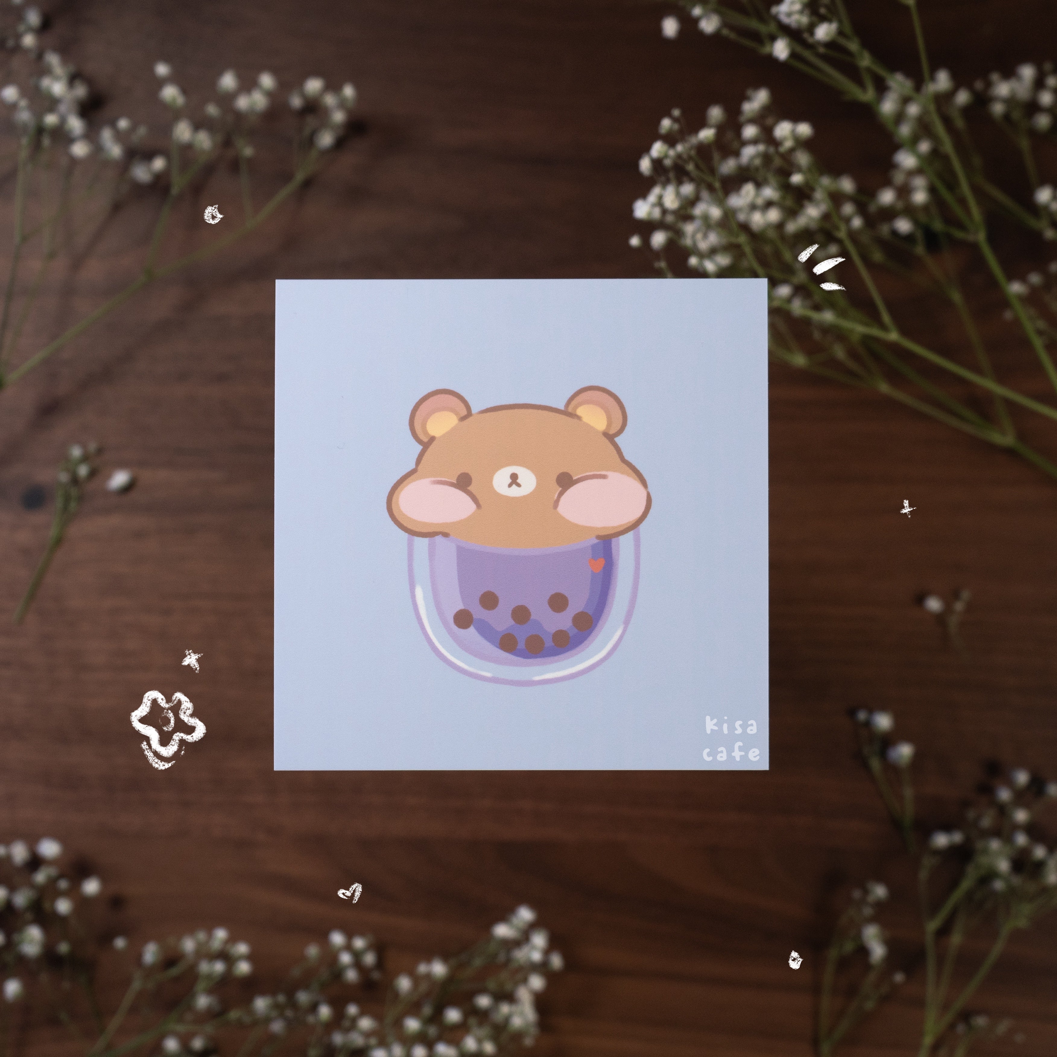 Boba Cafe: Rilakkuma Mini Print