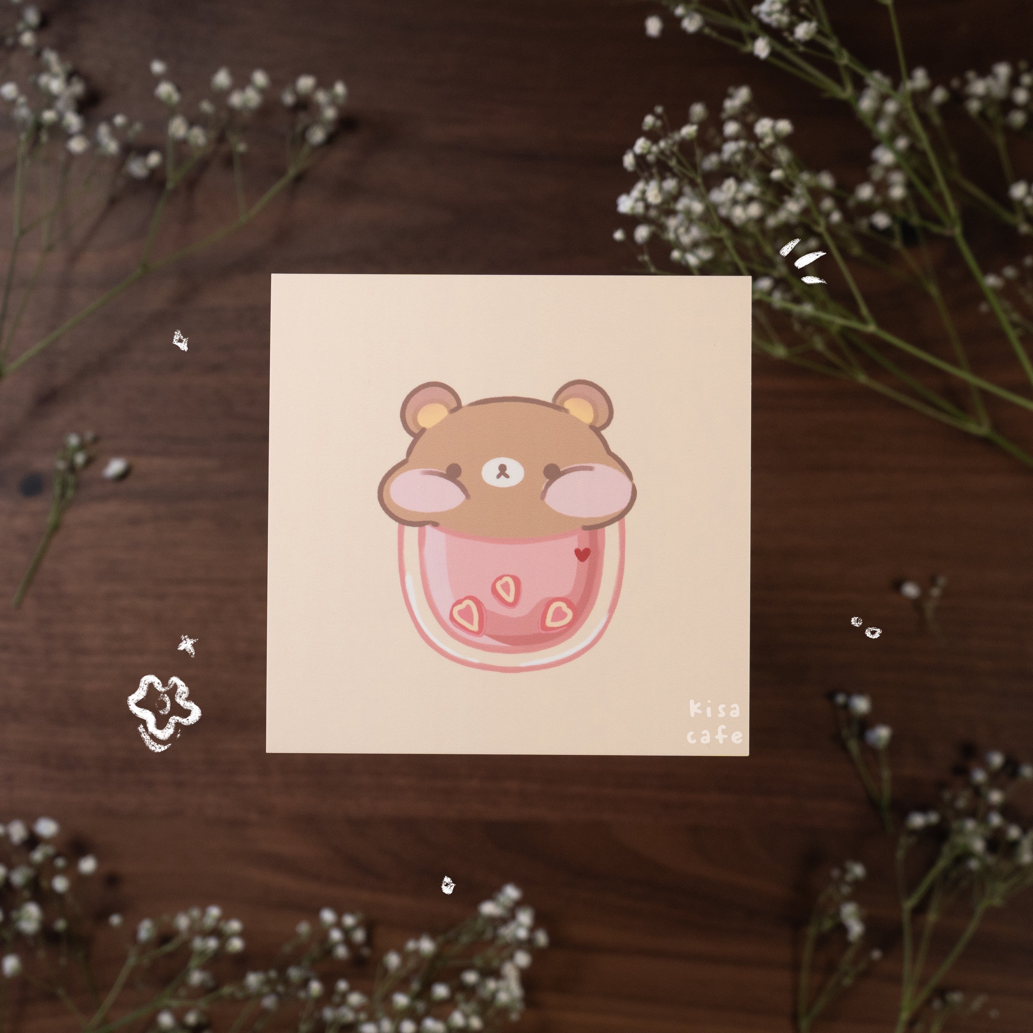 Boba Cafe: Rilakkuma Mini Print