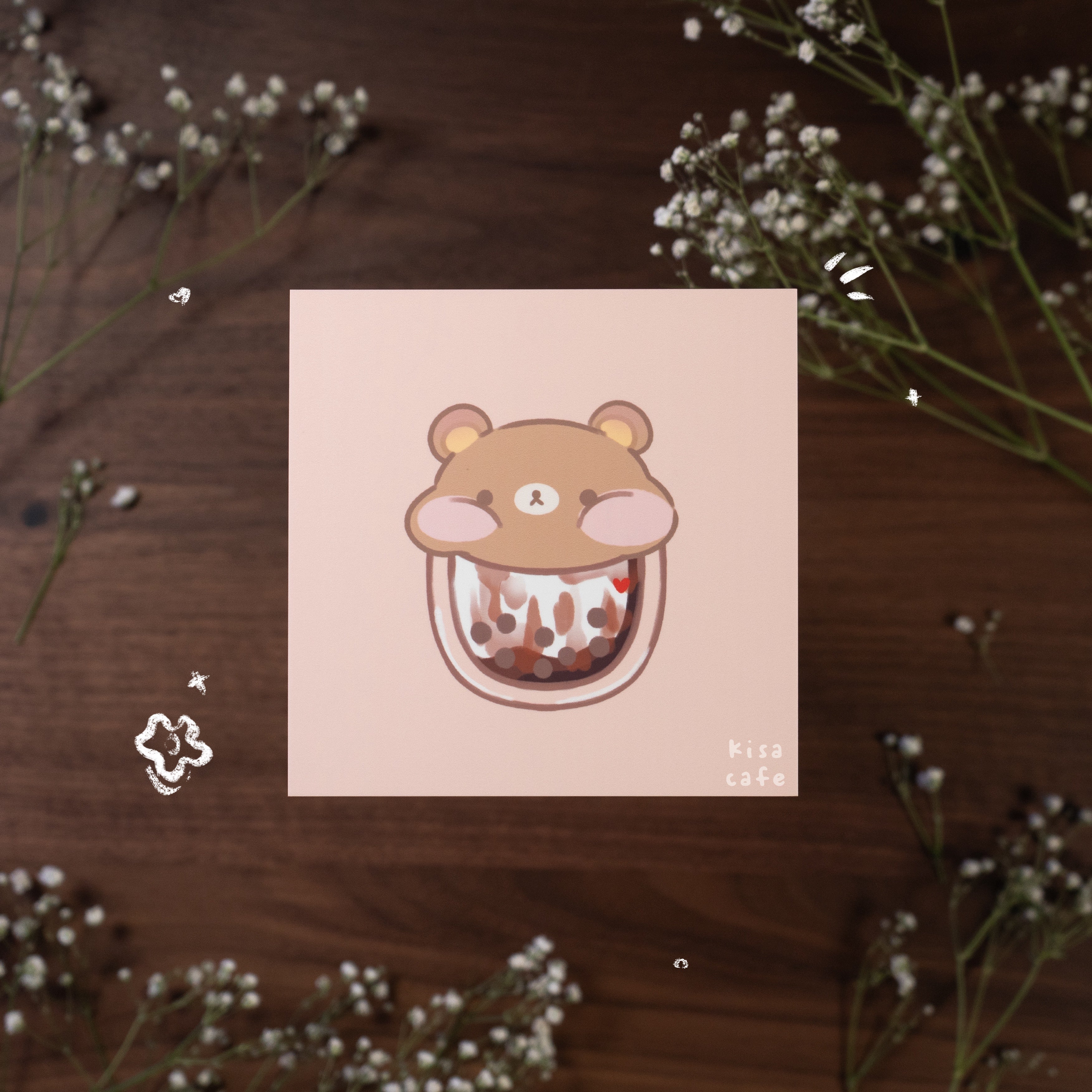 Boba Cafe: Rilakkuma Mini Print