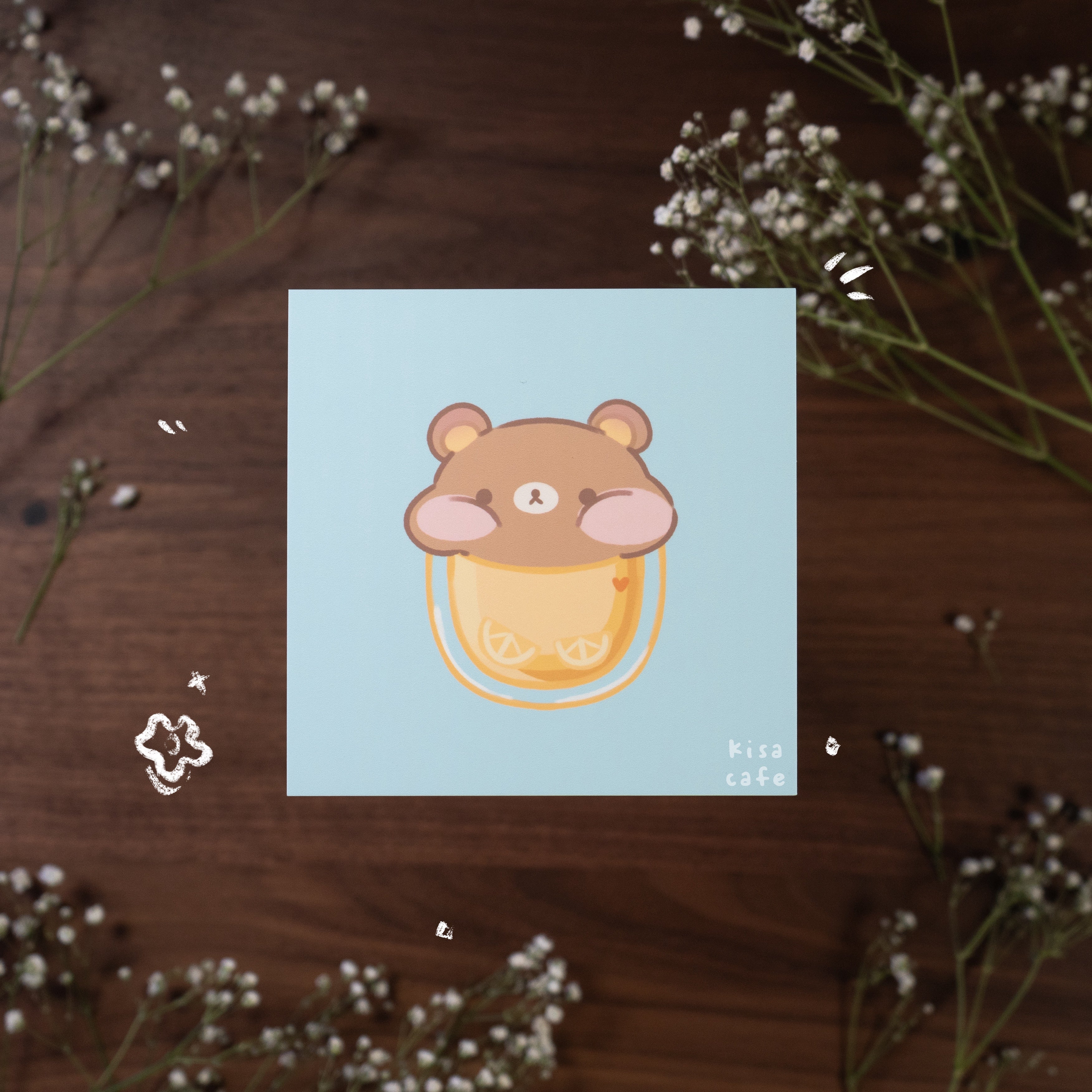 Boba Cafe: Rilakkuma Mini Print