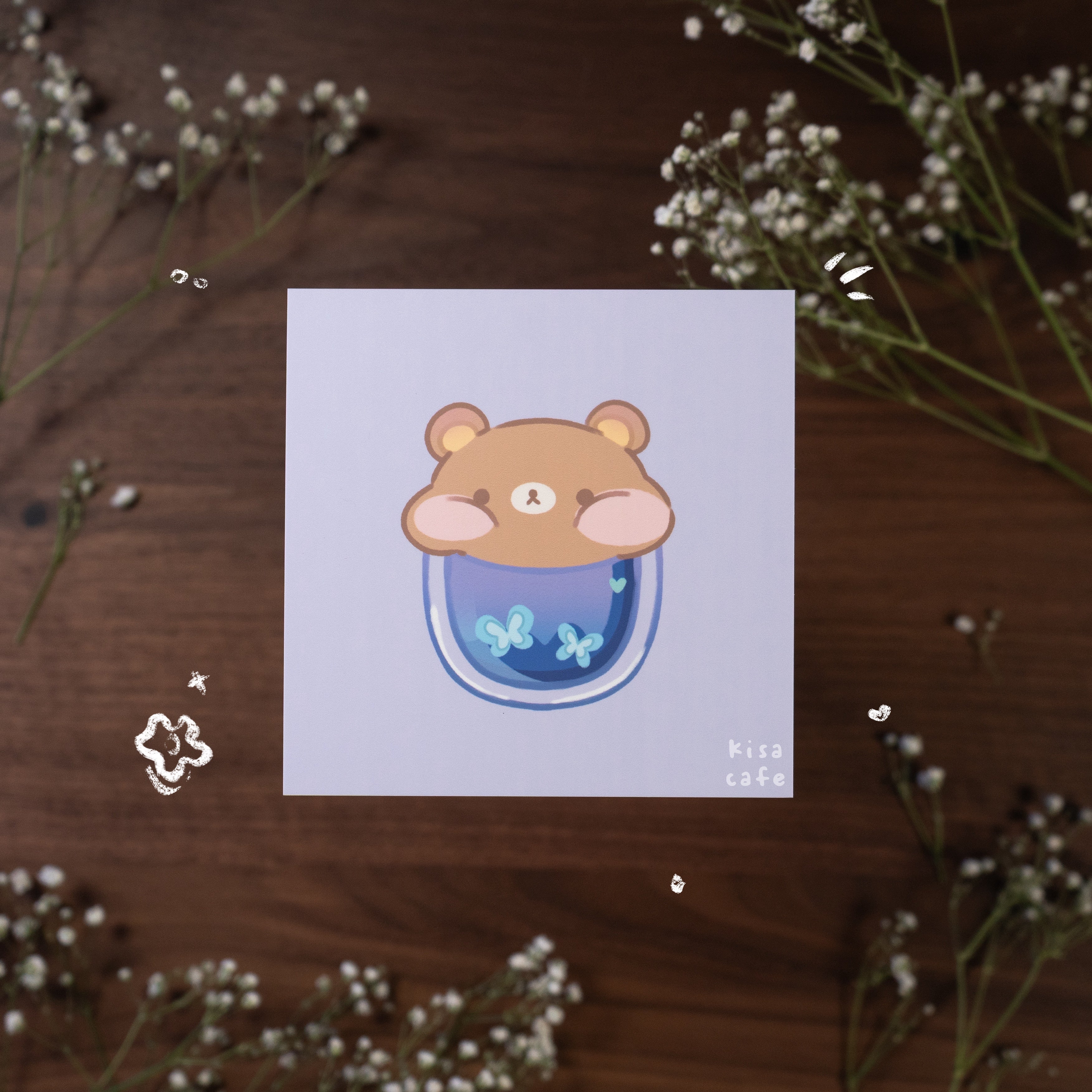 Boba Cafe: Rilakkuma Mini Print