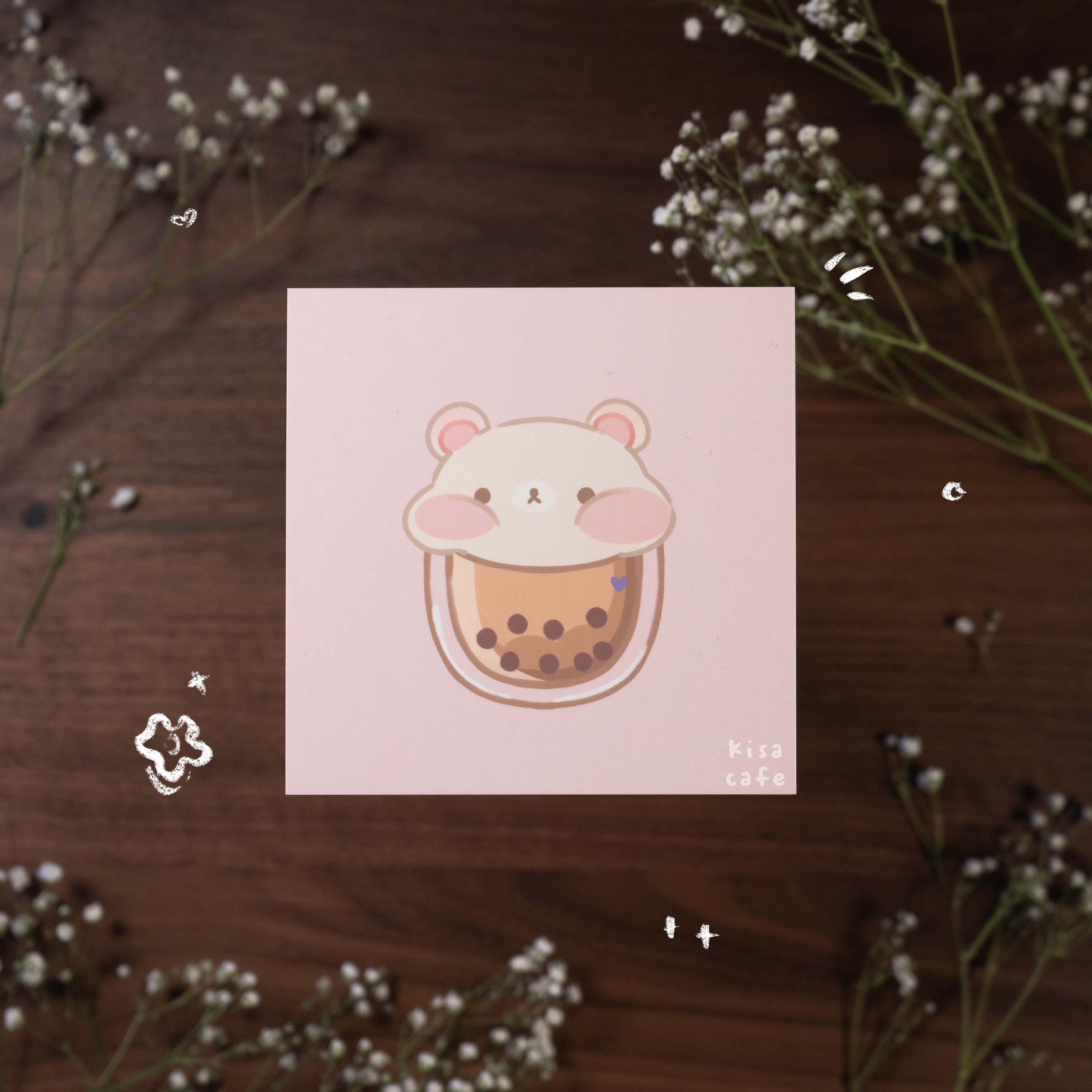 Boba Cafe: Korilakkuma Mini Print