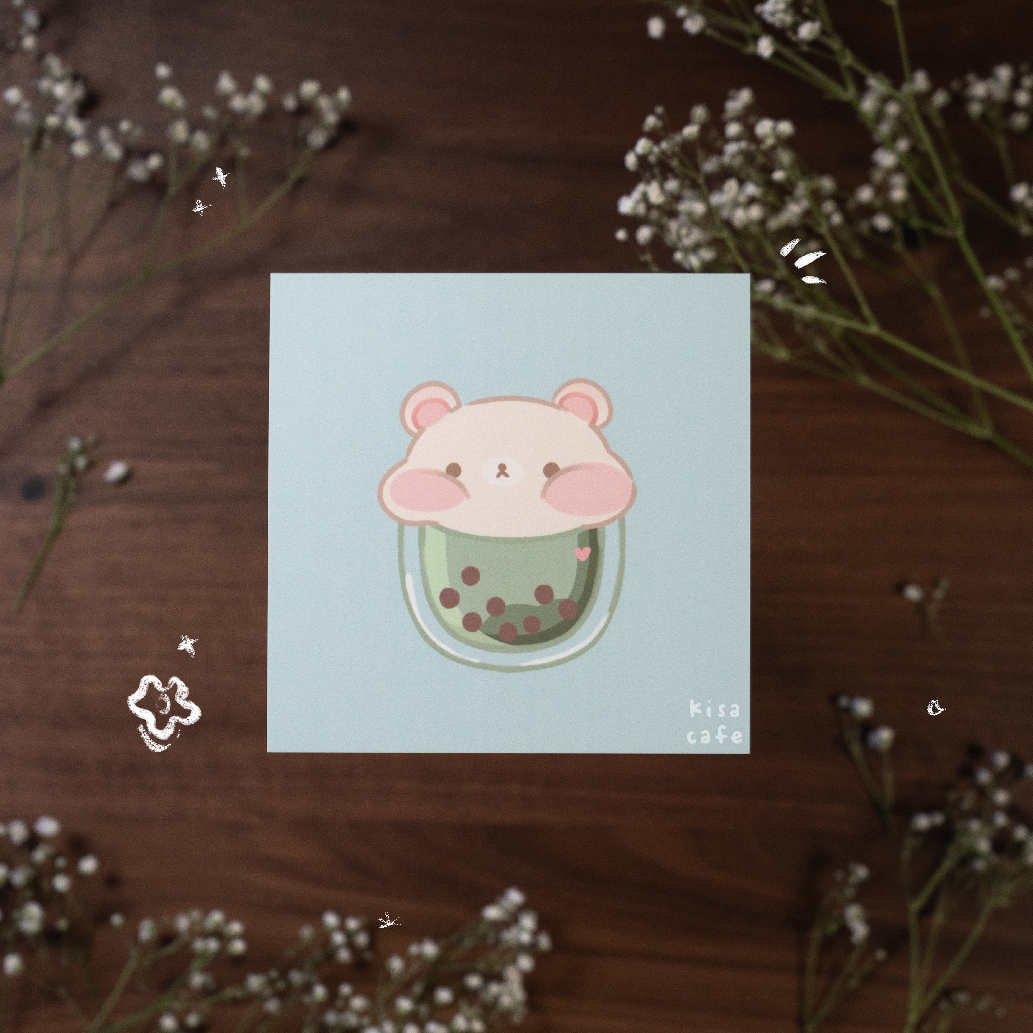 Boba Cafe: Korilakkuma Mini Print