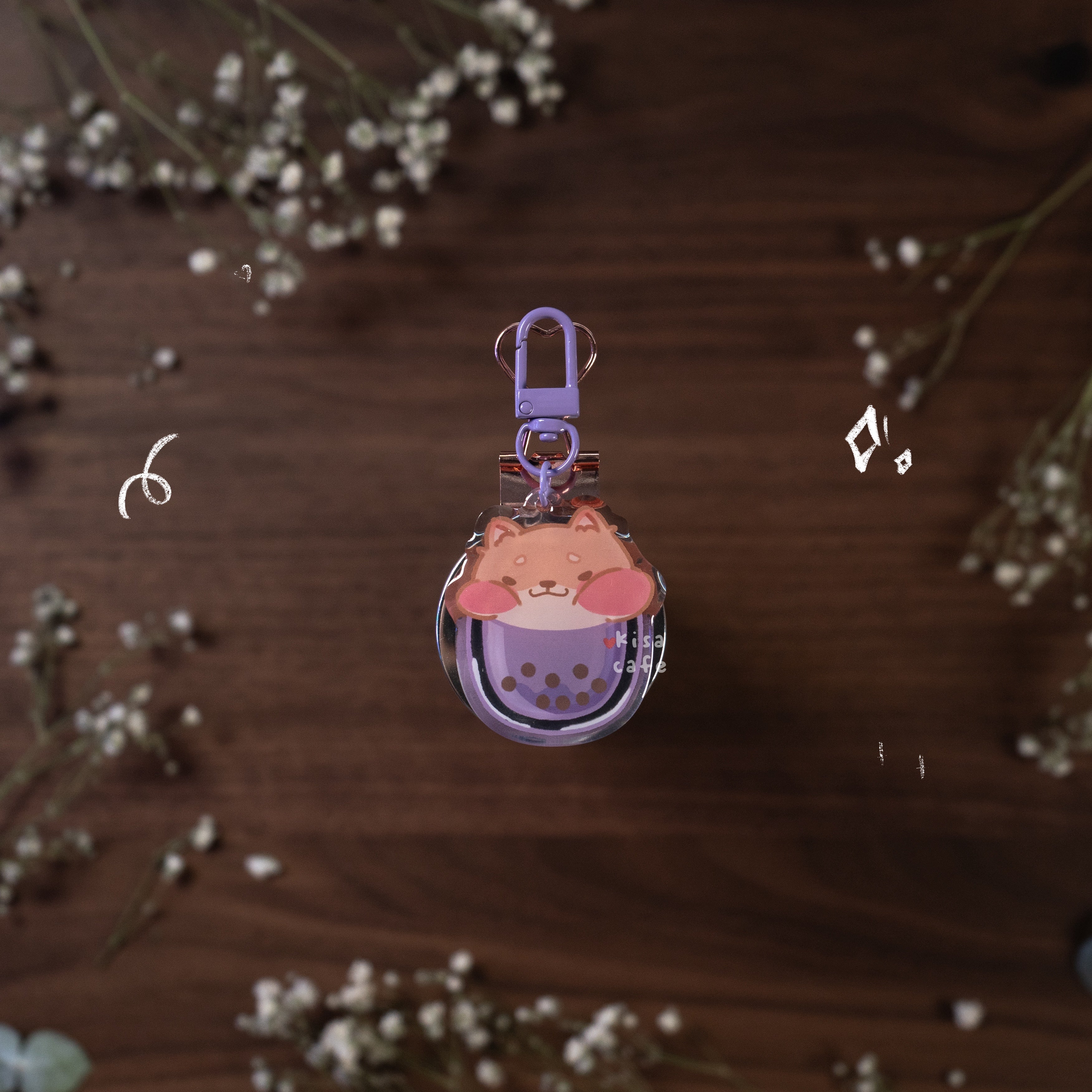 Boba Cafe: Toast Shiba Keychain