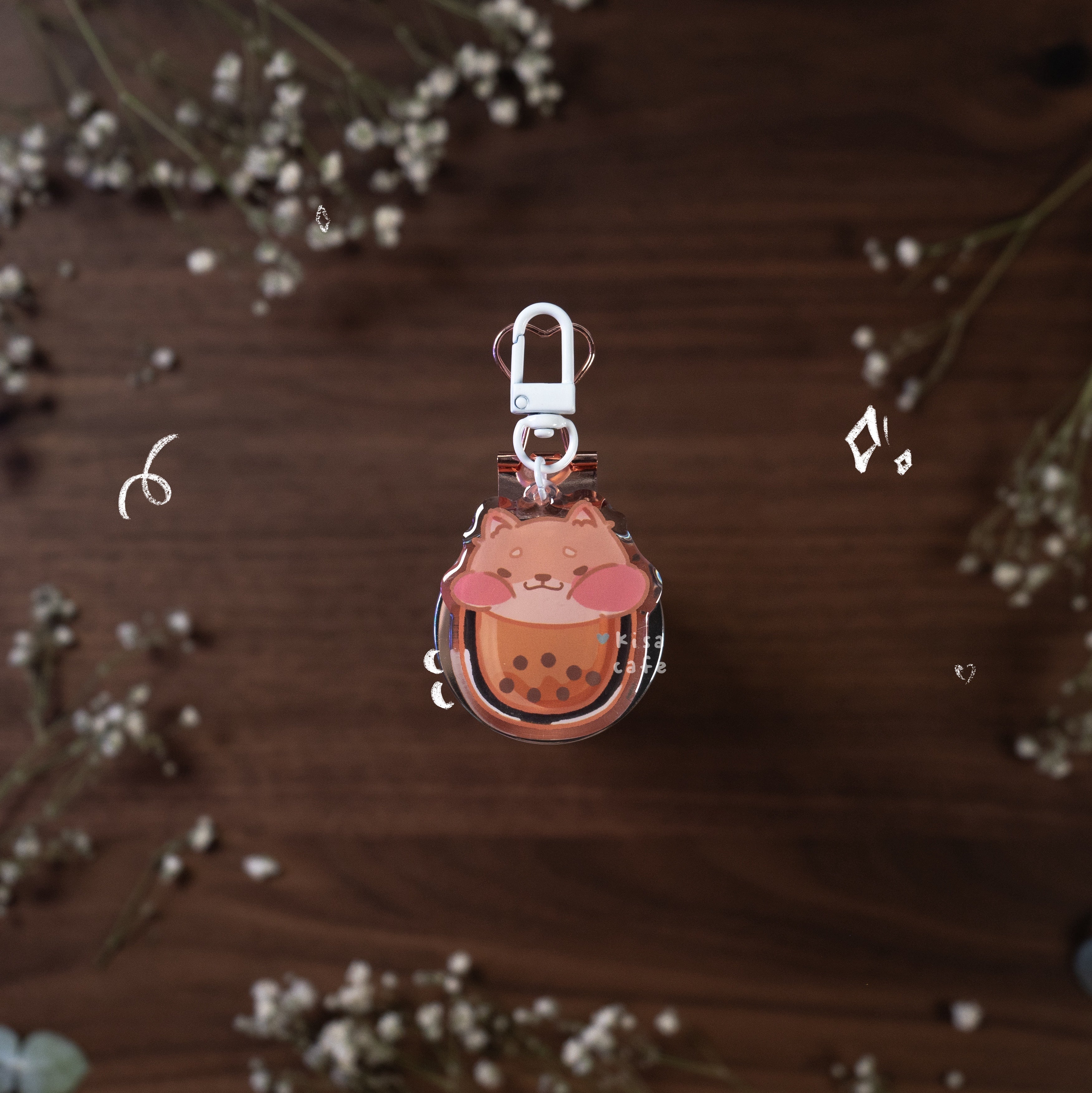 Boba Cafe: Toast Shiba Keychain