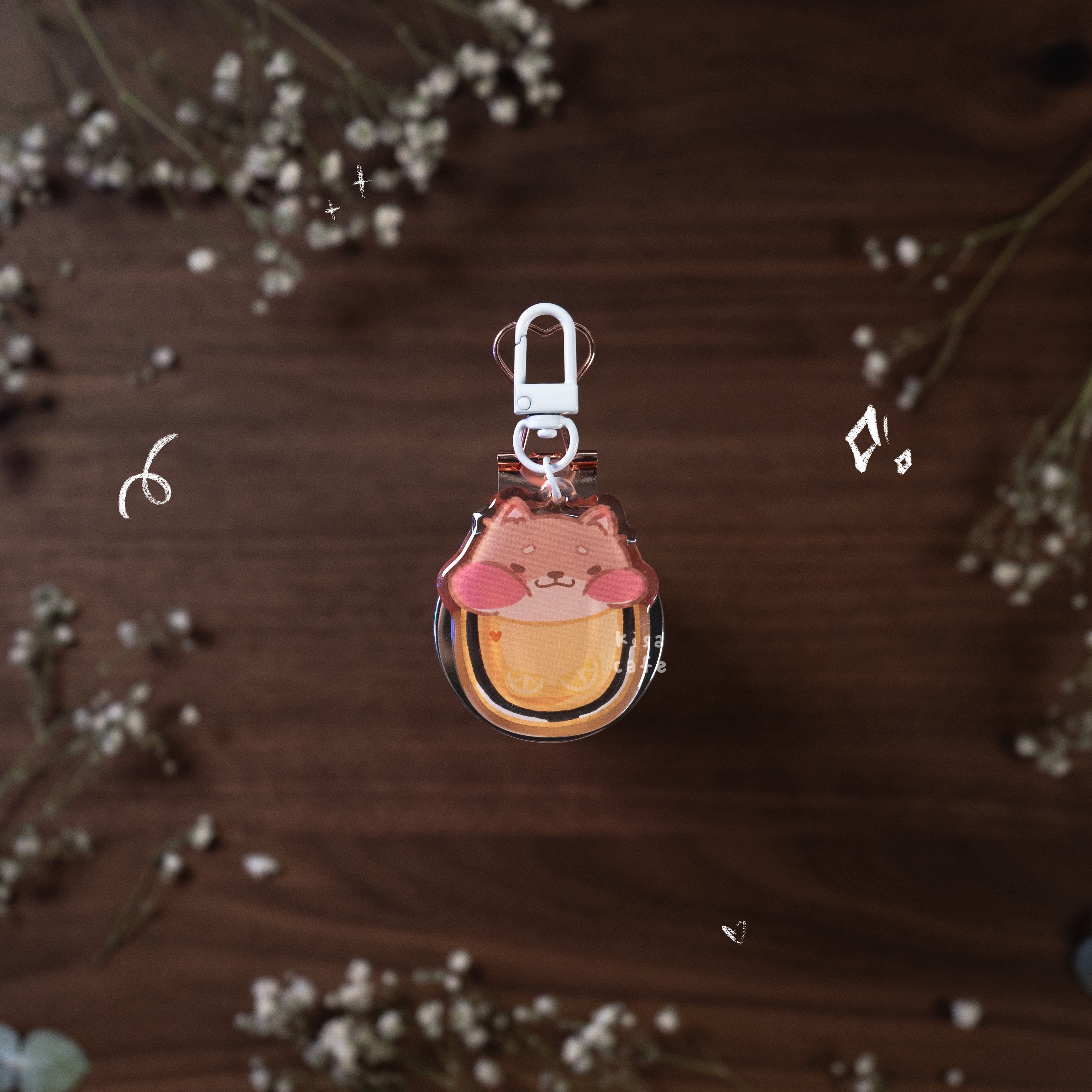 Boba Cafe: Toast Shiba Keychain