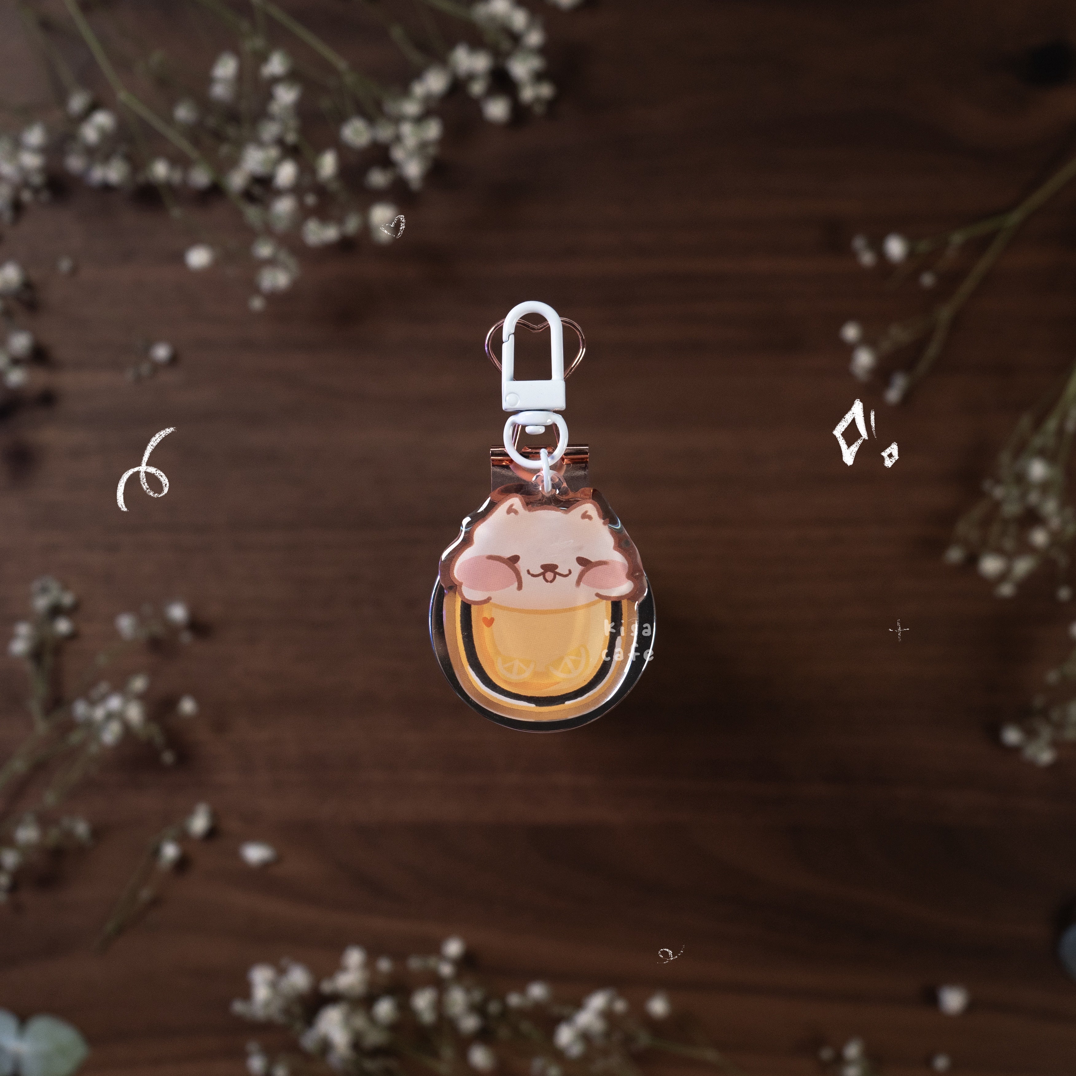 Boba Cafe: Samoyed Keychain