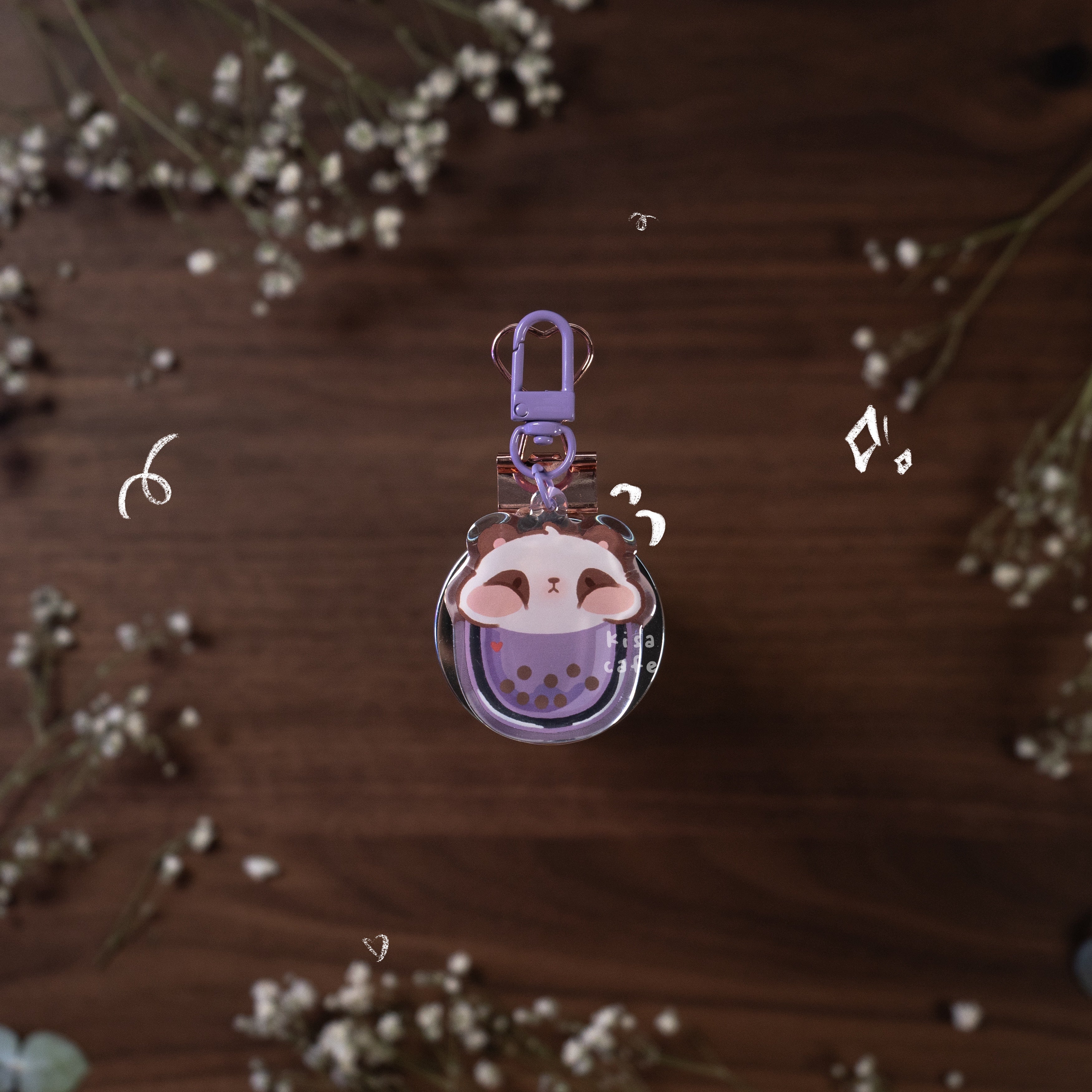 Boba Cafe: Panda Keychain