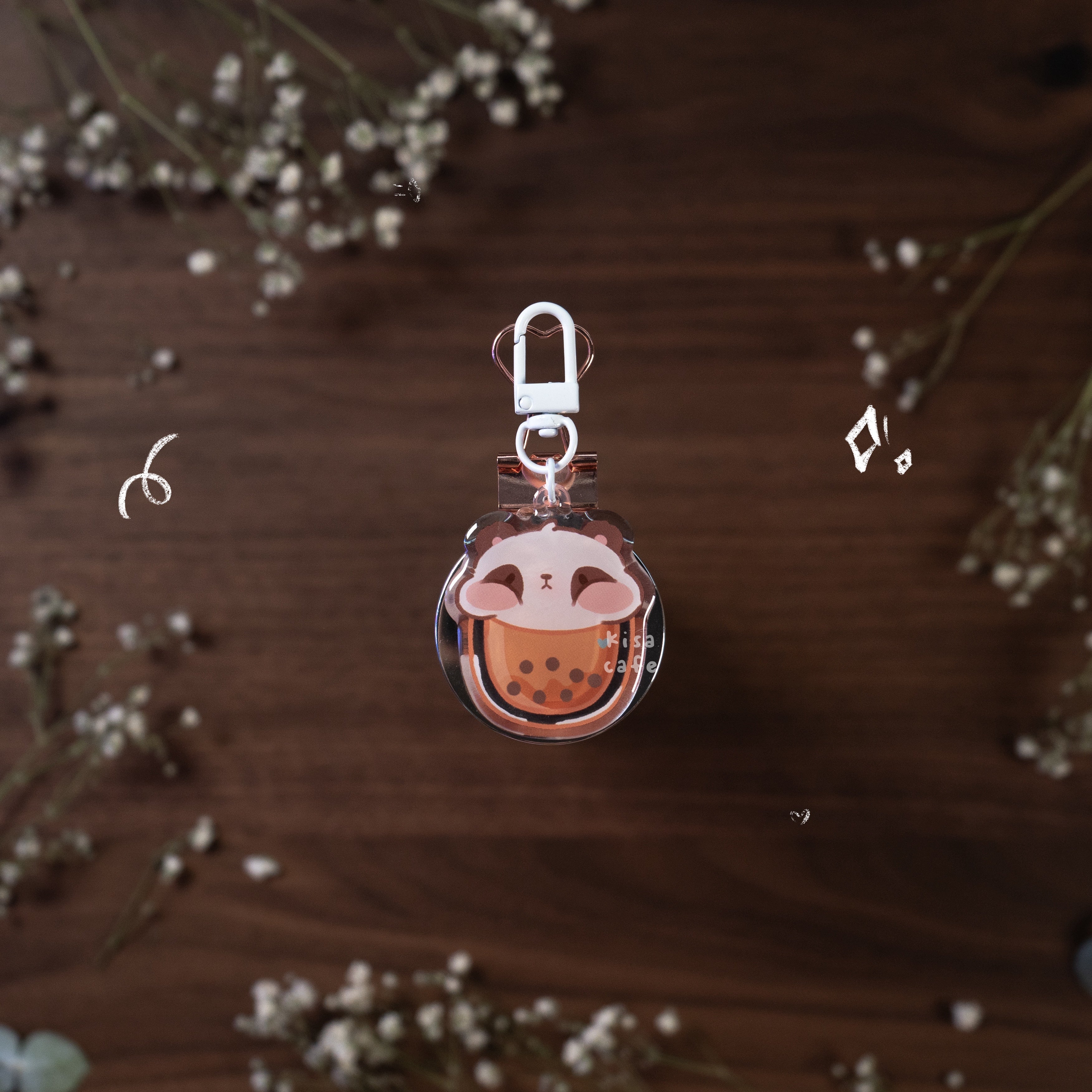 Boba Cafe: Panda Keychain