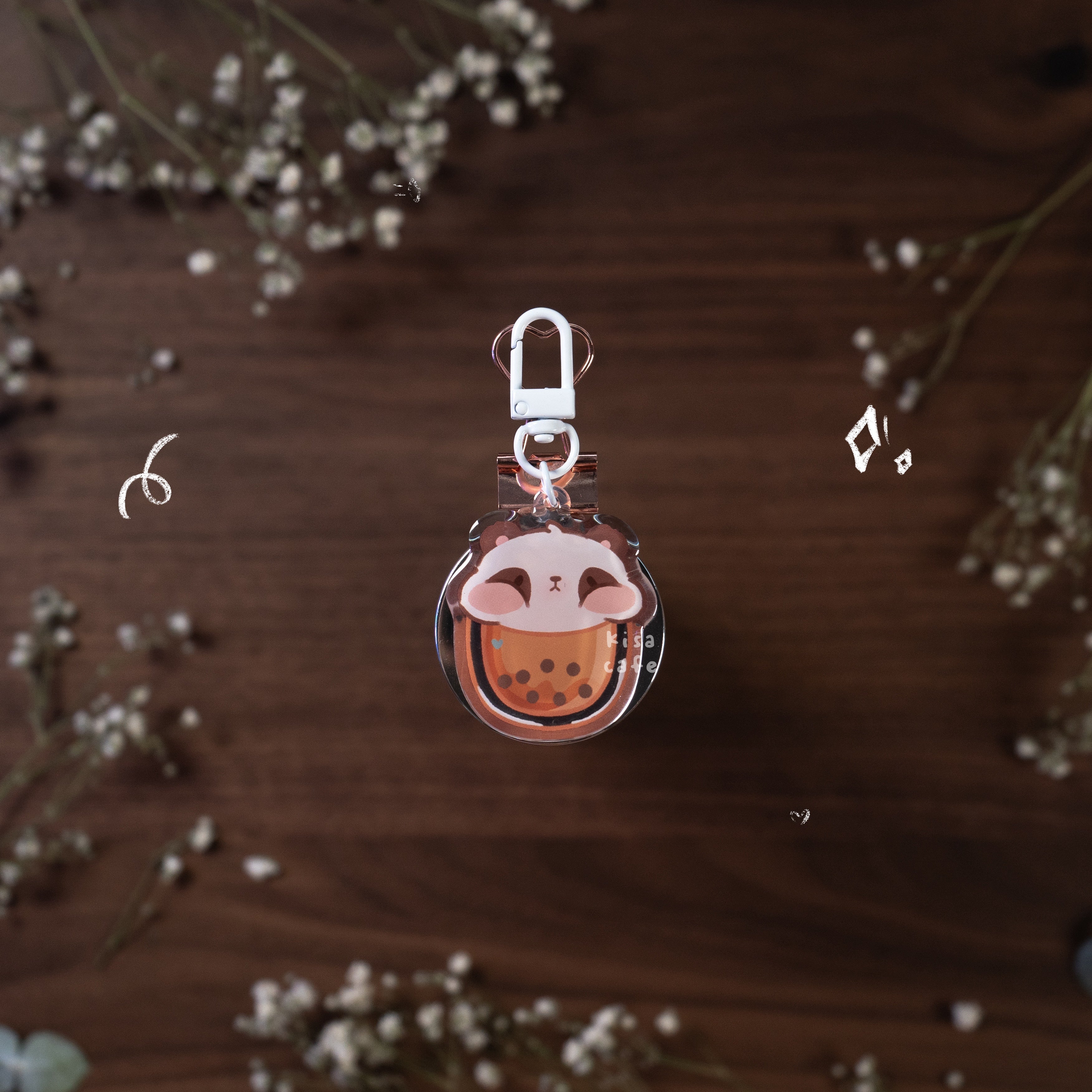 Boba Cafe: Panda Keychain