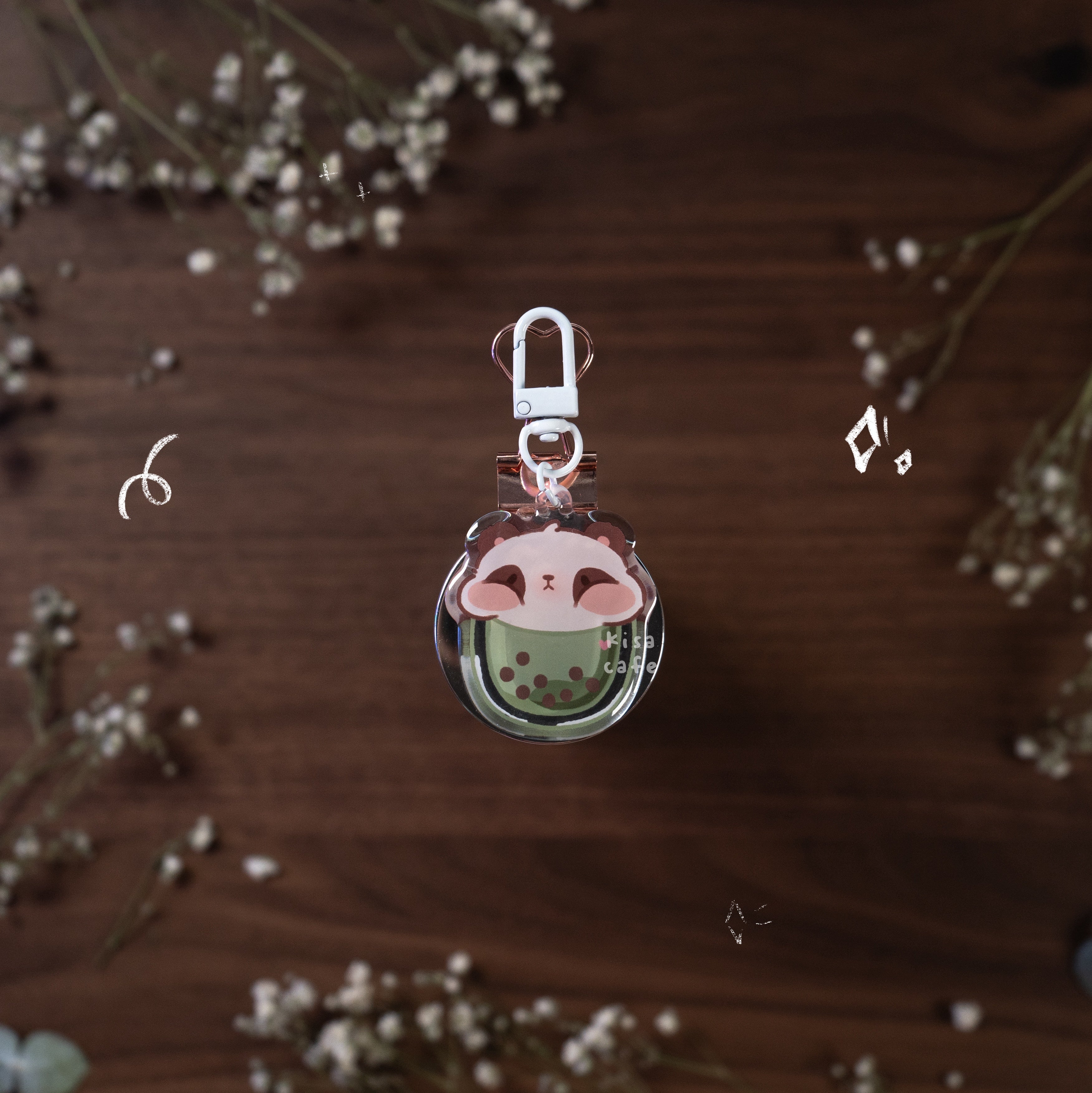 Boba Cafe: Panda Keychain