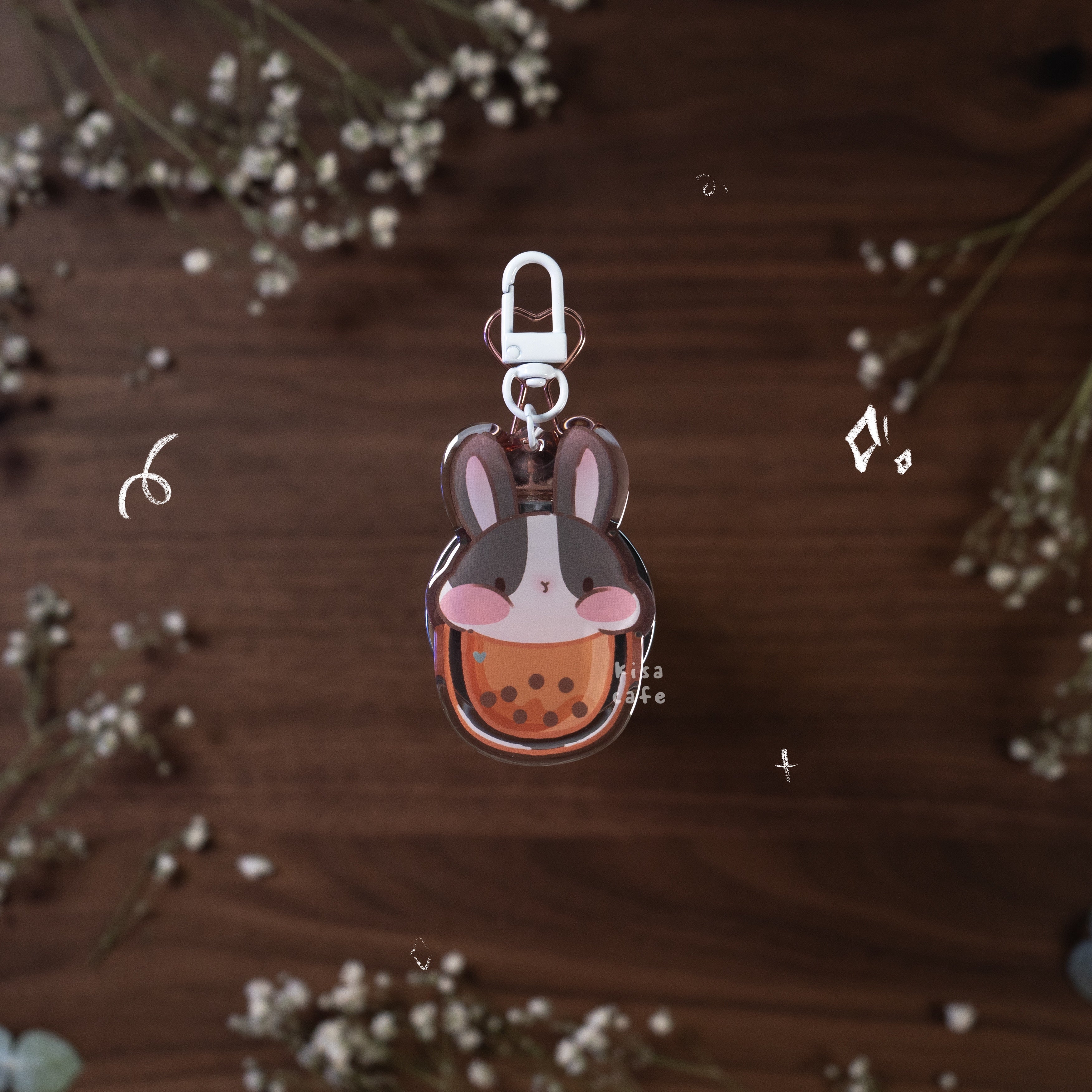 Boba Cafe: Dutch Bunny Keychain