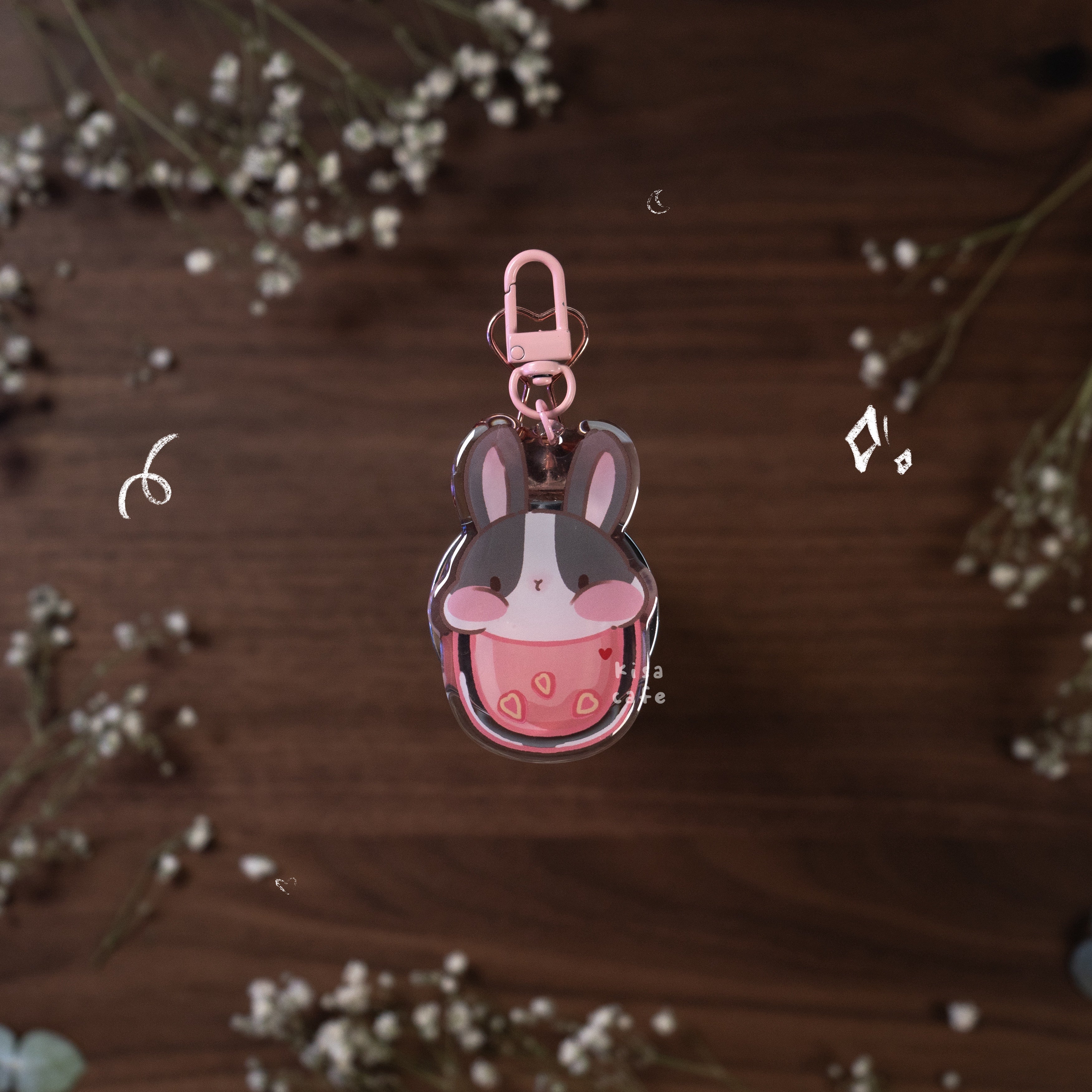 Boba Cafe: Dutch Bunny Keychain