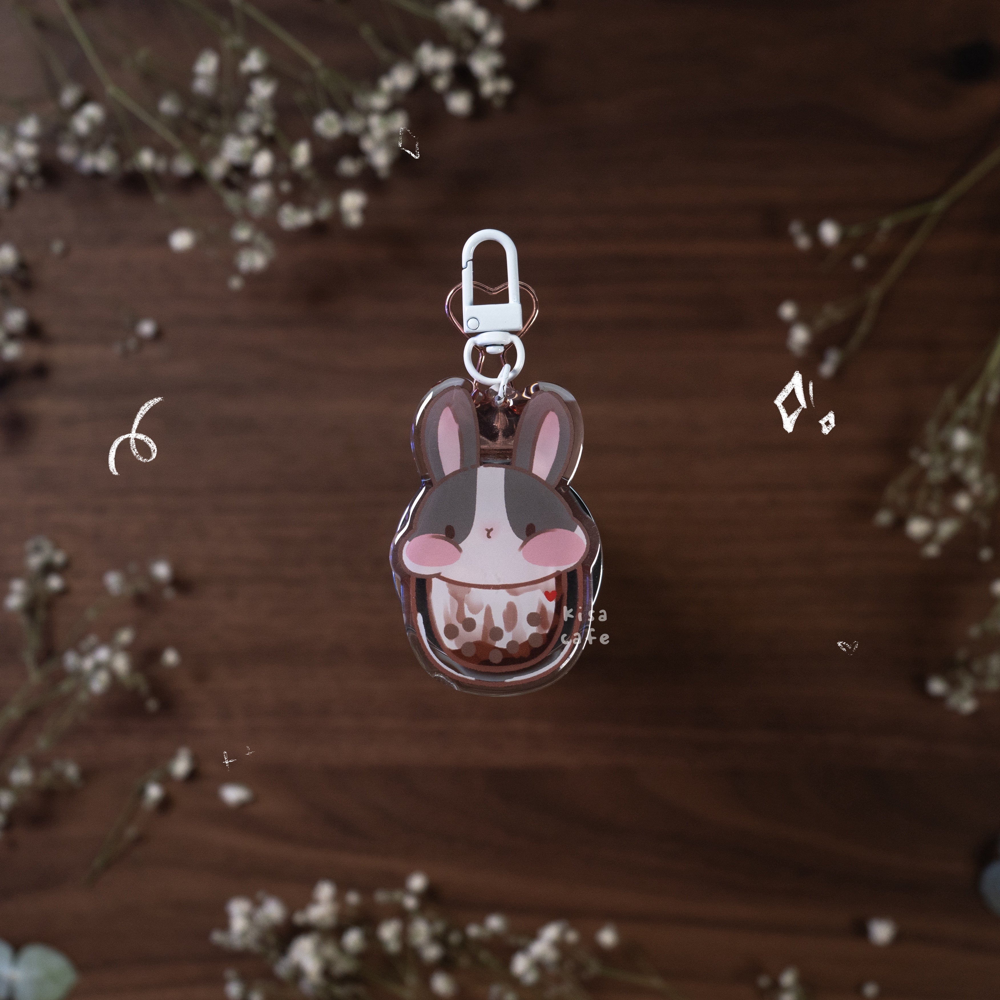 Boba Cafe: Dutch Bunny Keychain