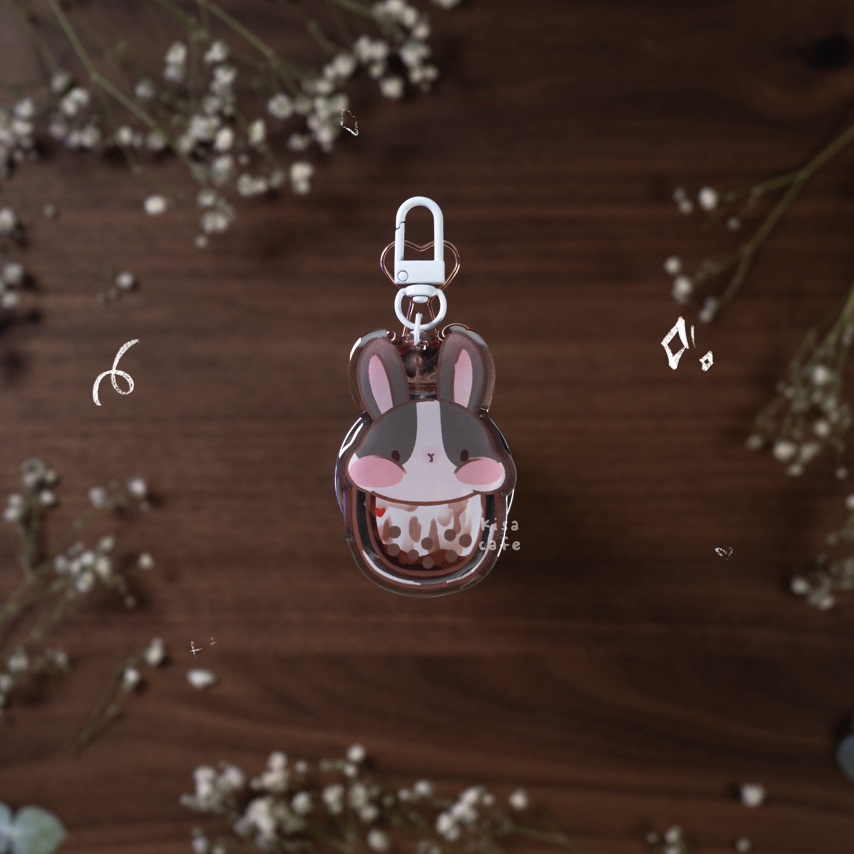 Boba Cafe: Dutch Bunny Keychain