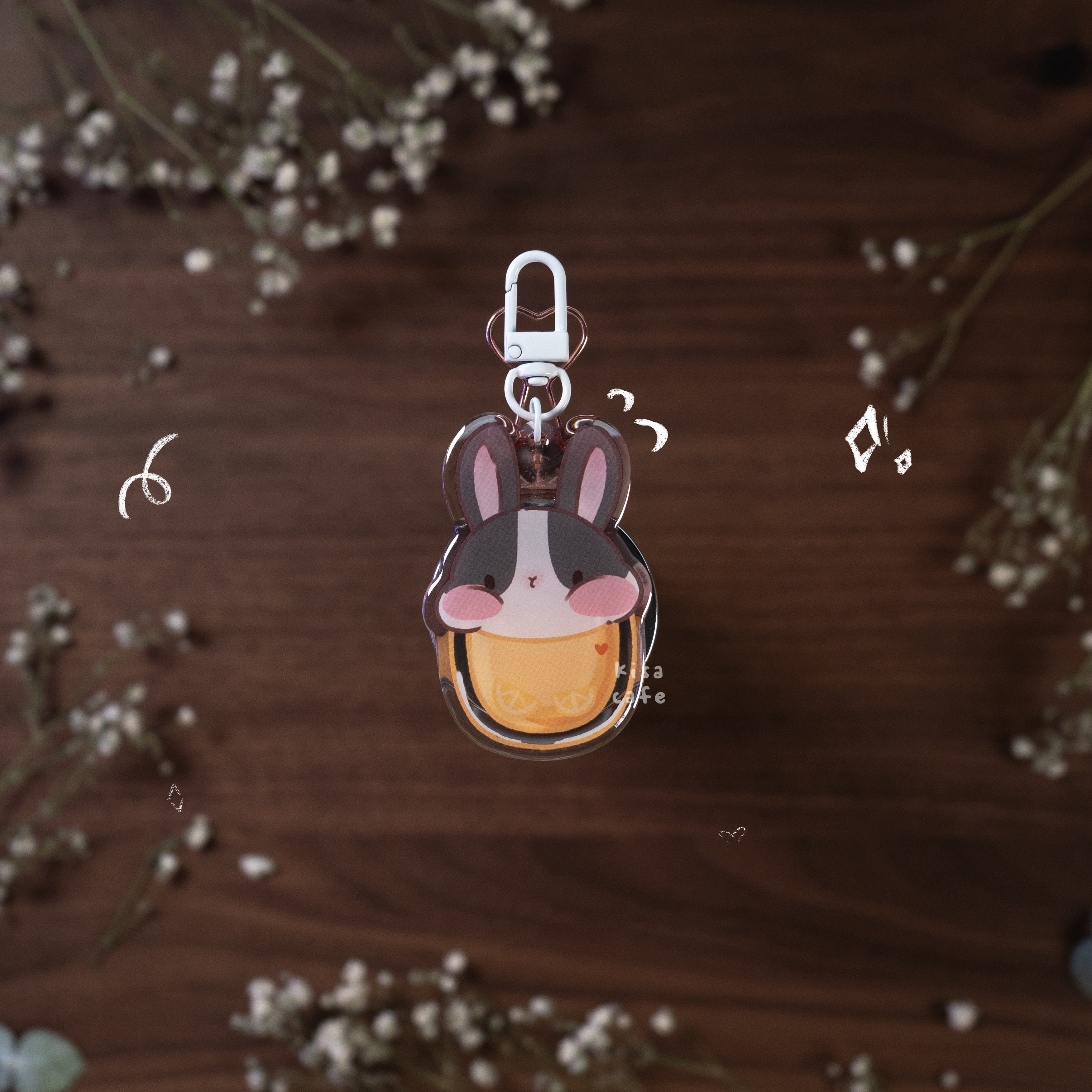 Boba Cafe: Dutch Bunny Keychain