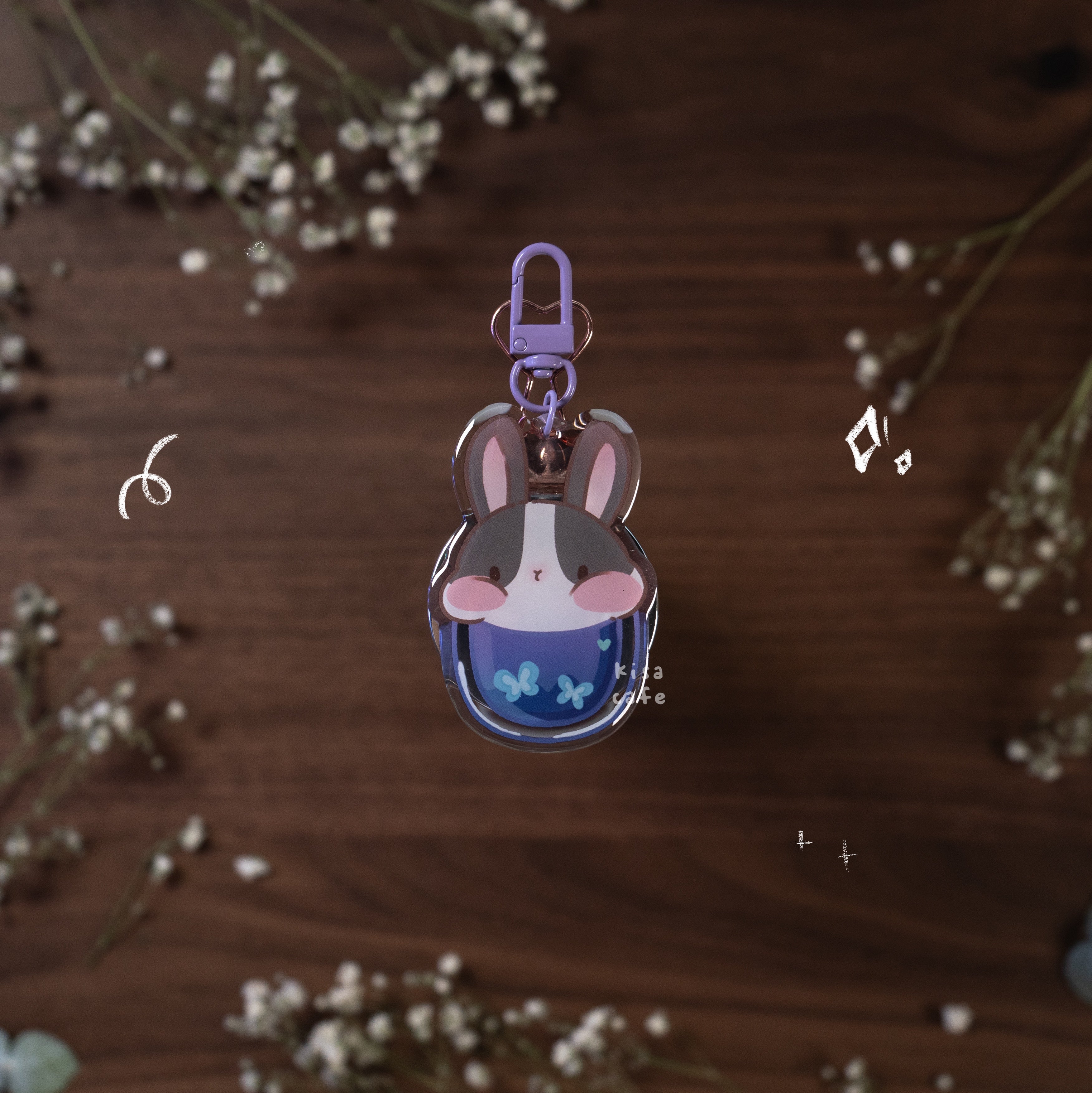 Boba Cafe: Dutch Bunny Keychain