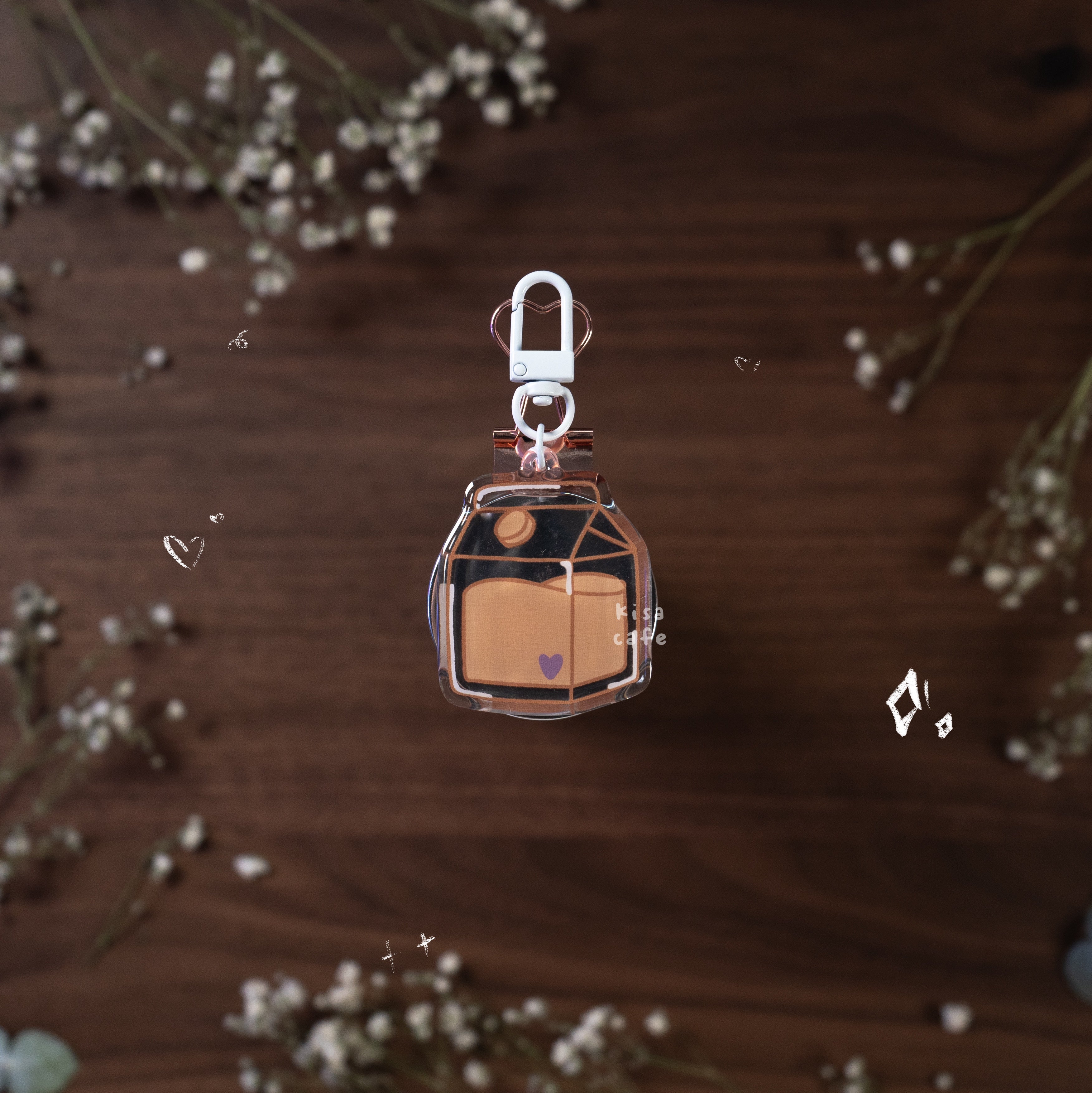 Boba Cafe: Milk Jar Keychain