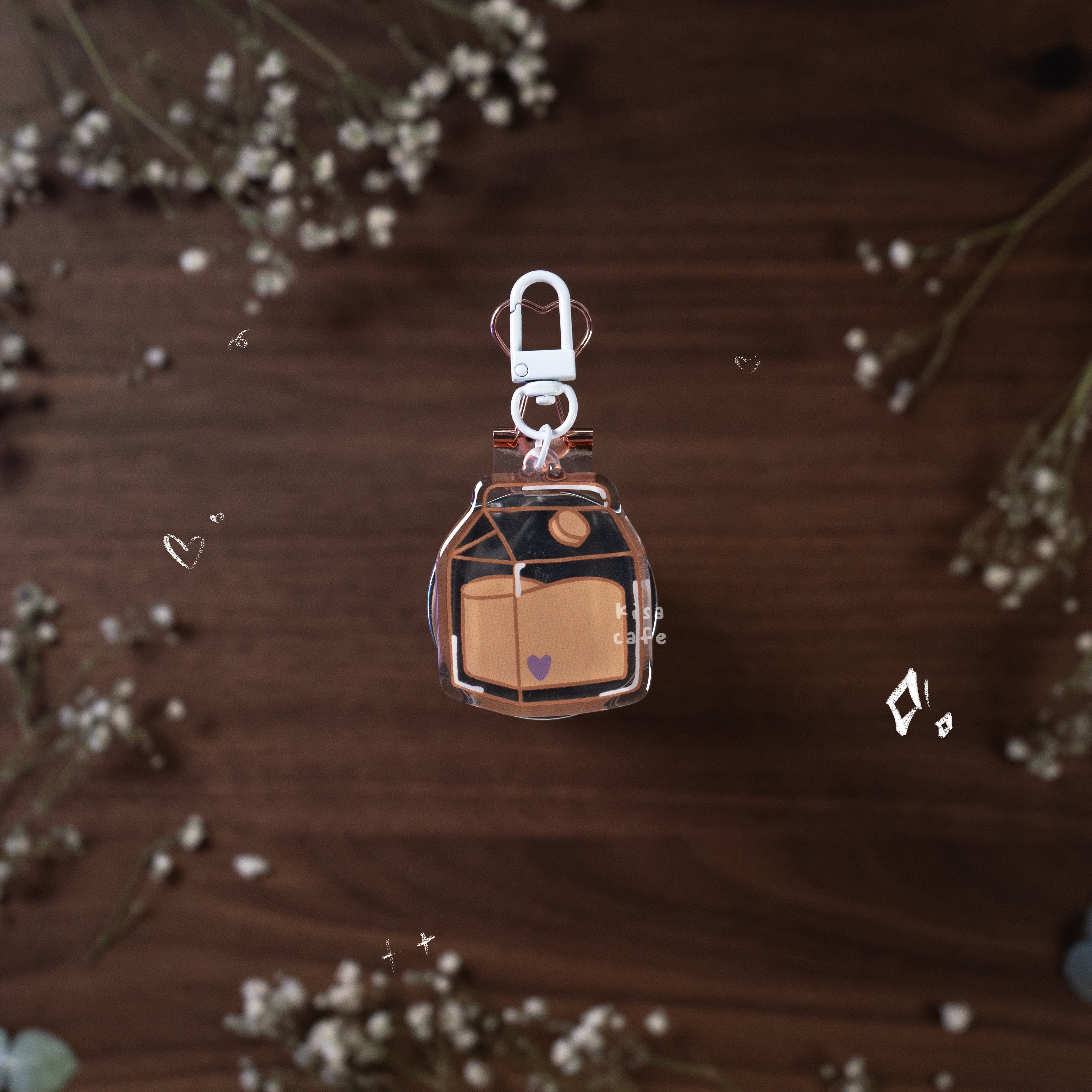 Boba Cafe: Milk Jar Keychain