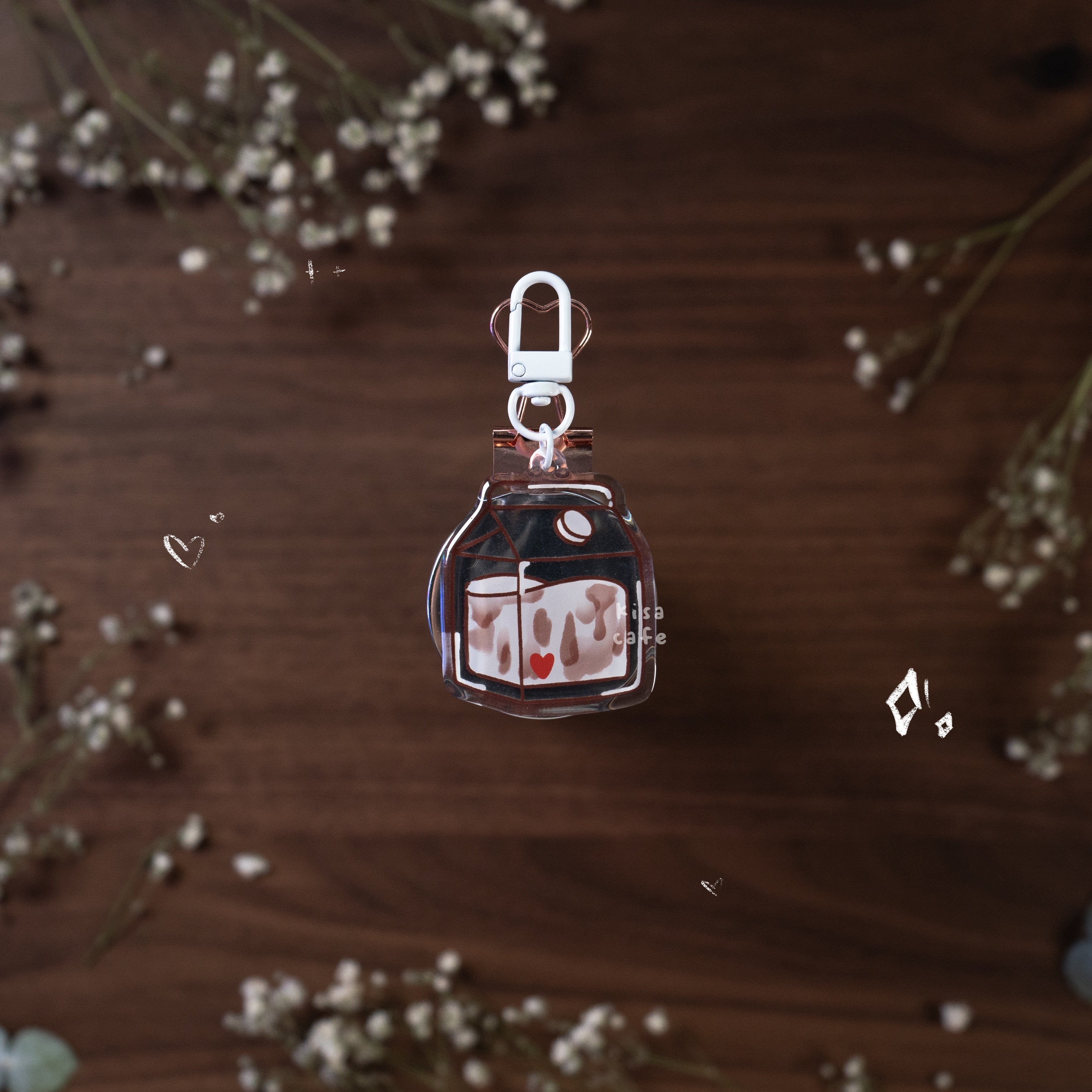 Boba Cafe: Milk Jar Keychain