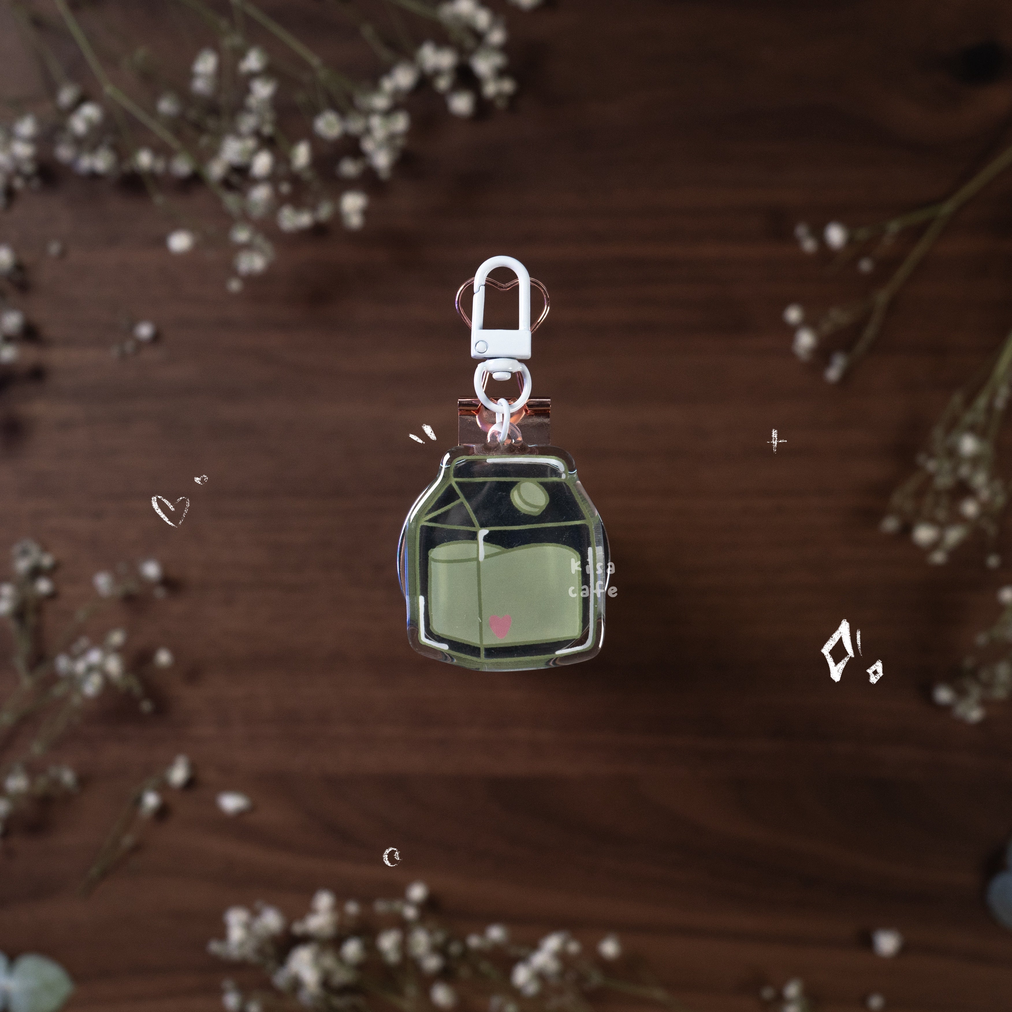 Boba Cafe: Milk Jar Keychain