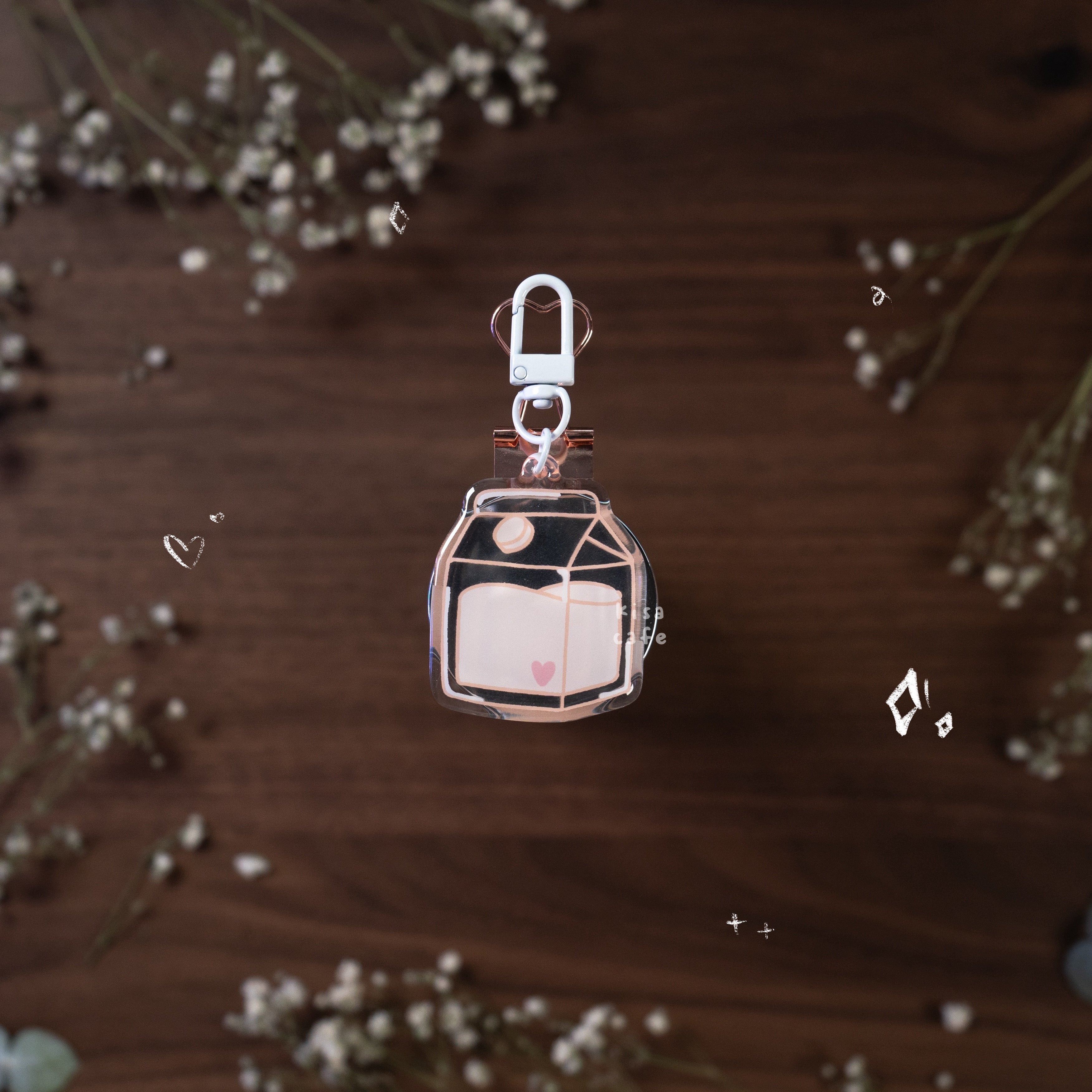 Boba Cafe: Milk Jar Keychain